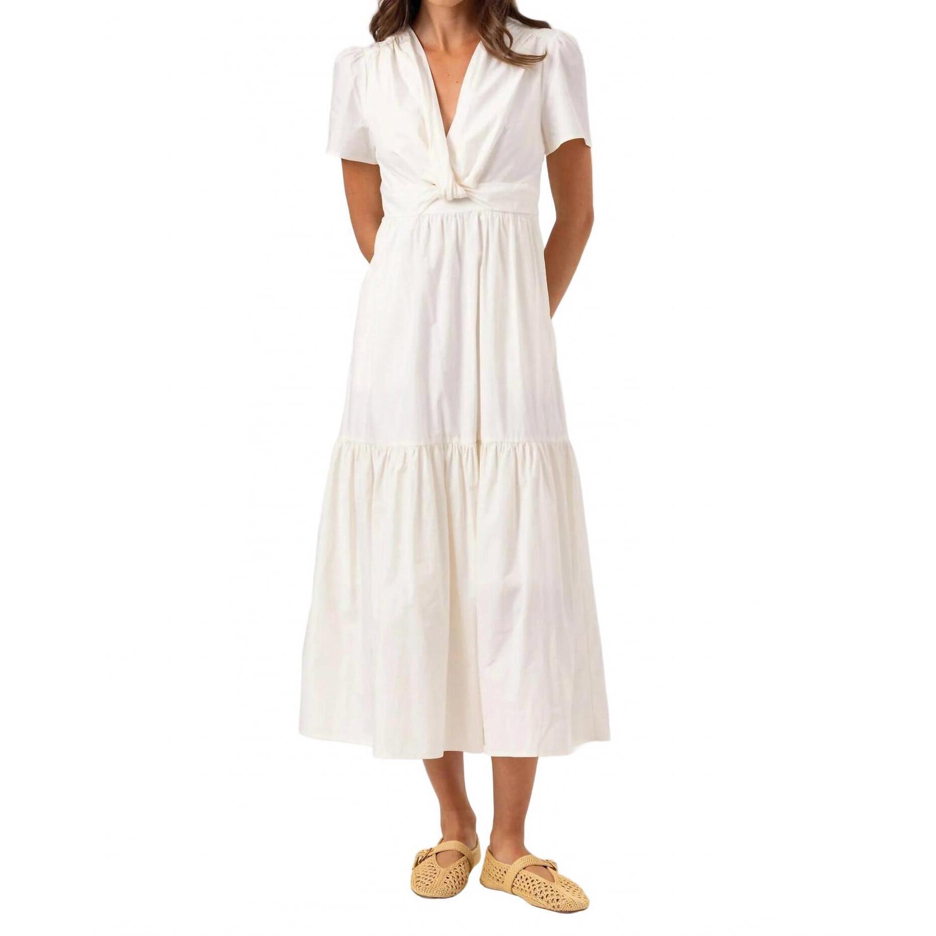 New Sundays Fleet Maxi Dress In Whisper White